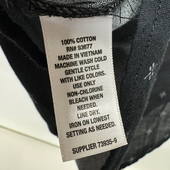 2/$20 A.N.A Women's Ruffle Blouse Black Short Sleeve Casual - Picture 3 of 6